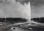 Bierstadt Albert Geysers inj Yellowstone oil